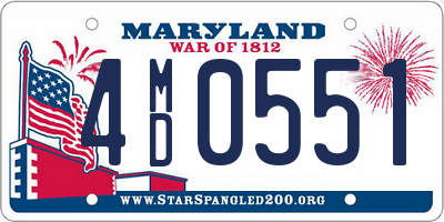 MD license plate 4MD0551