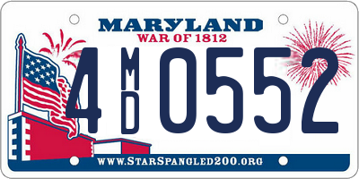 MD license plate 4MD0552