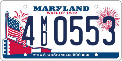 MD license plate 4MD0553