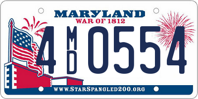 MD license plate 4MD0554