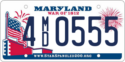 MD license plate 4MD0555