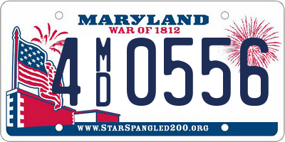 MD license plate 4MD0556