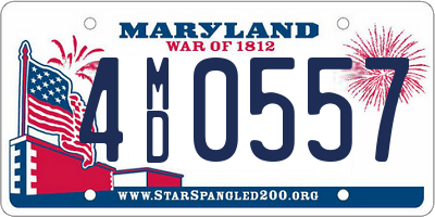 MD license plate 4MD0557