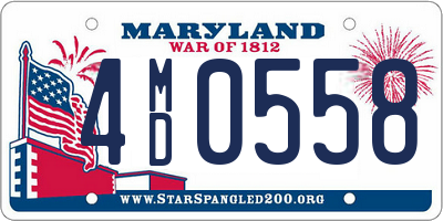 MD license plate 4MD0558