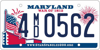 MD license plate 4MD0562