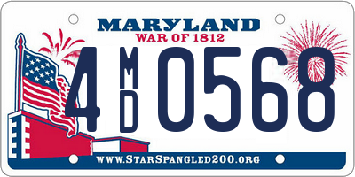 MD license plate 4MD0568