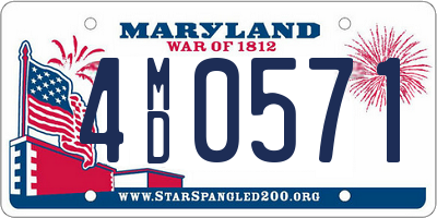 MD license plate 4MD0571