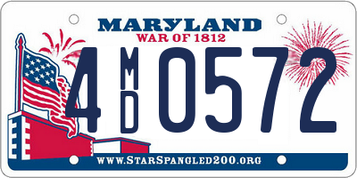 MD license plate 4MD0572