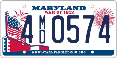 MD license plate 4MD0574