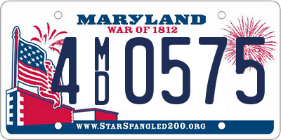 MD license plate 4MD0575