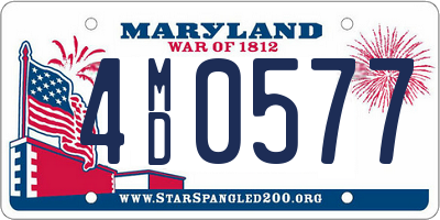 MD license plate 4MD0577