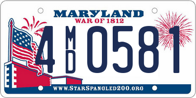 MD license plate 4MD0581