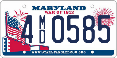 MD license plate 4MD0585