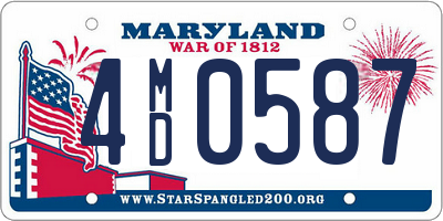 MD license plate 4MD0587