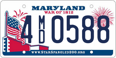 MD license plate 4MD0588