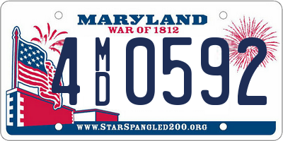 MD license plate 4MD0592