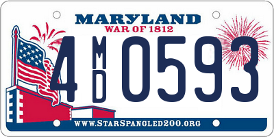 MD license plate 4MD0593