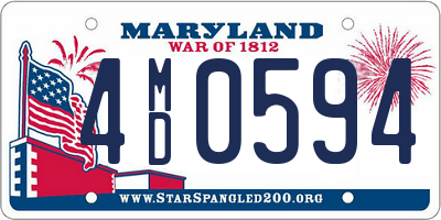 MD license plate 4MD0594