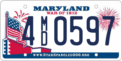 MD license plate 4MD0597