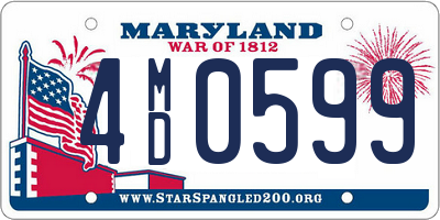 MD license plate 4MD0599