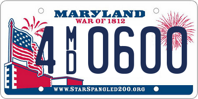 MD license plate 4MD0600