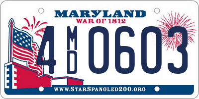 MD license plate 4MD0603