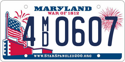 MD license plate 4MD0607