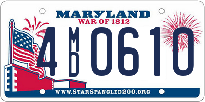 MD license plate 4MD0610