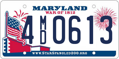 MD license plate 4MD0613