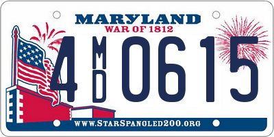 MD license plate 4MD0615