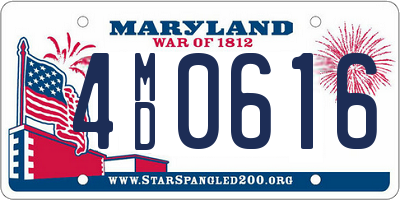 MD license plate 4MD0616