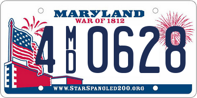 MD license plate 4MD0628