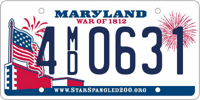 MD license plate 4MD0631