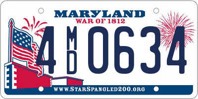 MD license plate 4MD0634