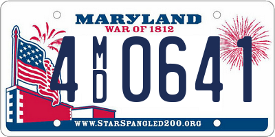 MD license plate 4MD0641