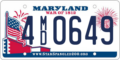 MD license plate 4MD0649