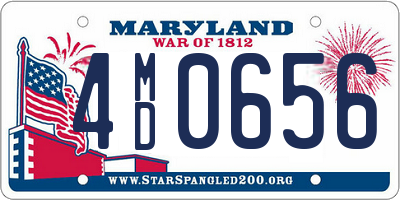 MD license plate 4MD0656