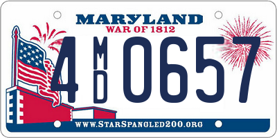 MD license plate 4MD0657