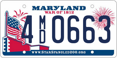 MD license plate 4MD0663