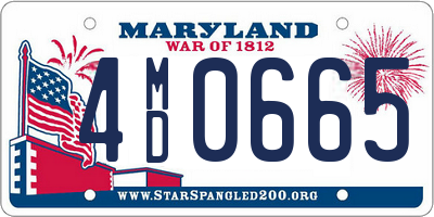 MD license plate 4MD0665