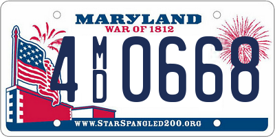 MD license plate 4MD0668