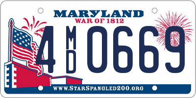 MD license plate 4MD0669