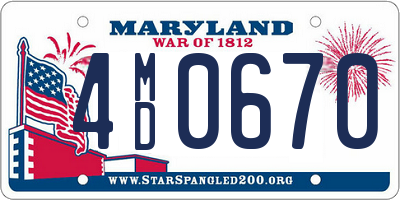 MD license plate 4MD0670