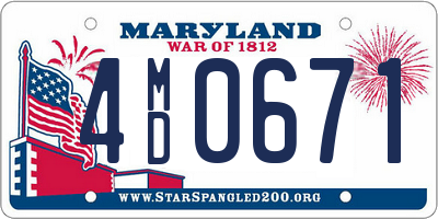 MD license plate 4MD0671