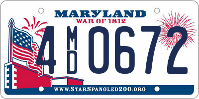 MD license plate 4MD0672