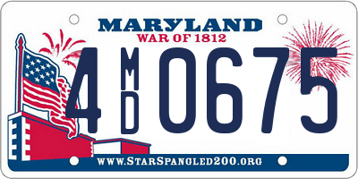 MD license plate 4MD0675