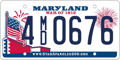 MD license plate 4MD0676