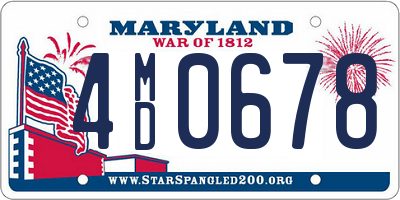 MD license plate 4MD0678