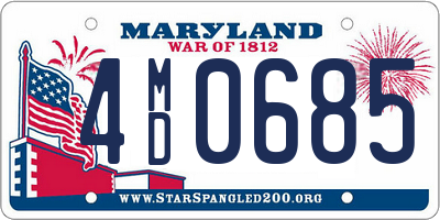 MD license plate 4MD0685