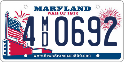 MD license plate 4MD0692